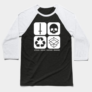 Attack Decay Sustain Release Icons Baseball T-Shirt